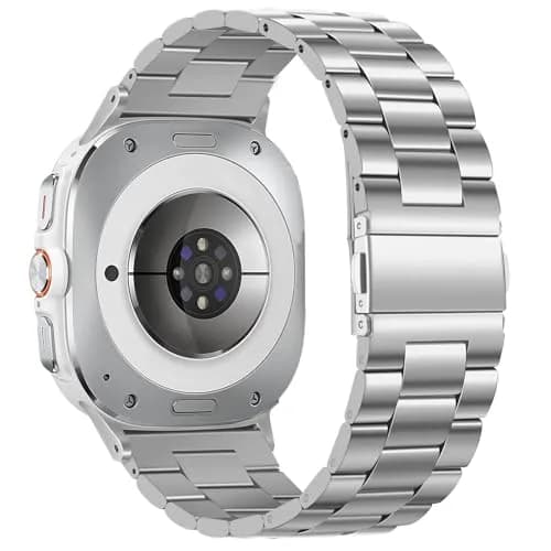 Anlinser No Gap Metal Watch Band Compatible with Samsung Galaxy Watch Ultra 2/1 47mm Silver | Adjustable Stainless Steel Strap thumbnail 2