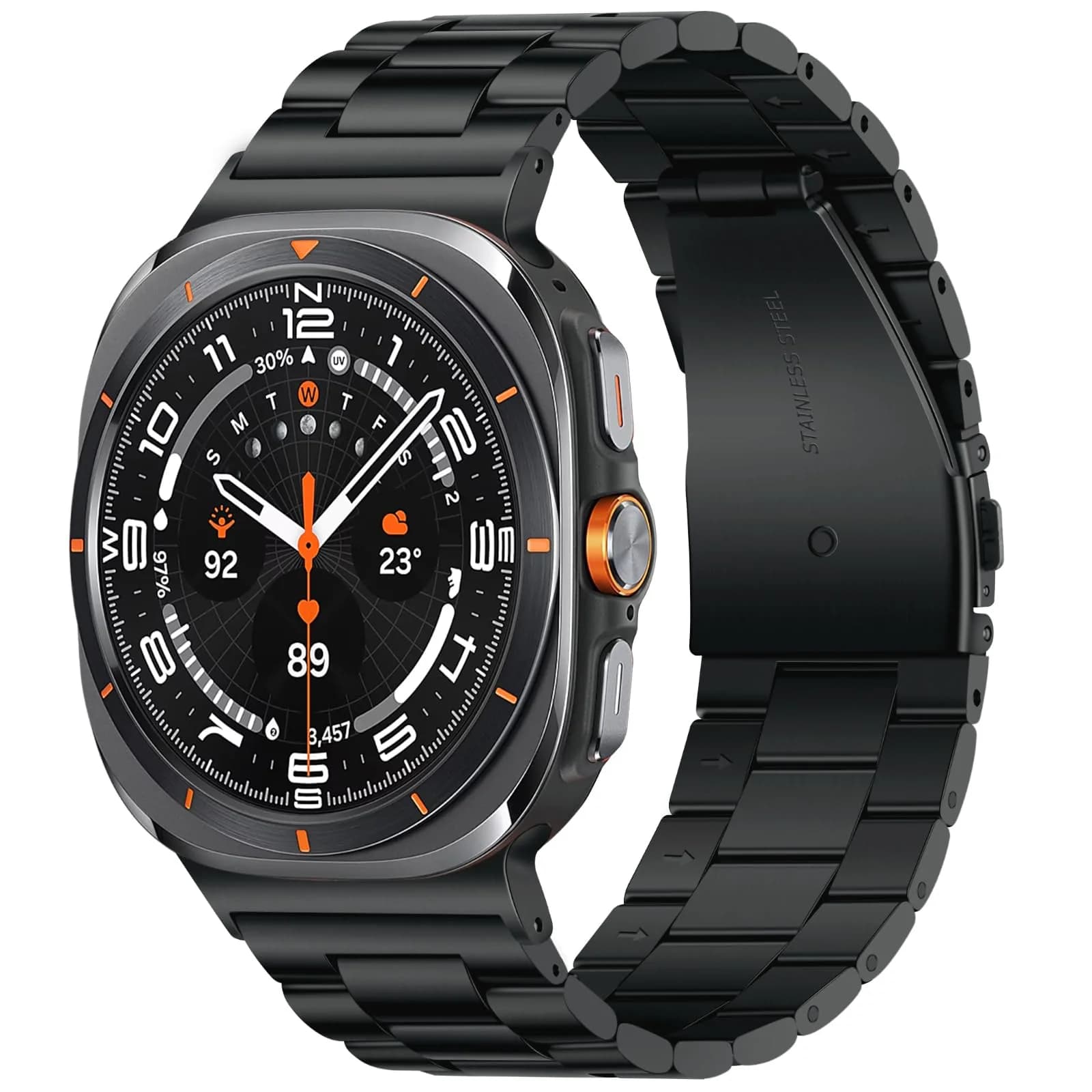 Anlinser No Gap Metal Band Compatible with Samsung Galaxy Watch Ultra 2/1 47mm | Adjustable Stainless Steel Strap - main product image