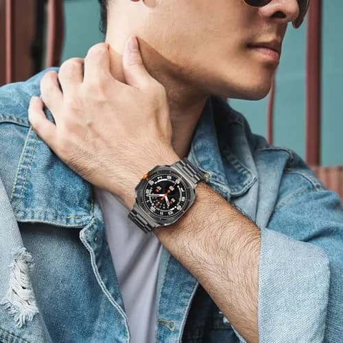 Anlinser No Gap Metal Band Compatible with Samsung Galaxy Watch Ultra 2/1 47mm | Adjustable Stainless Steel Strap thumbnail 5