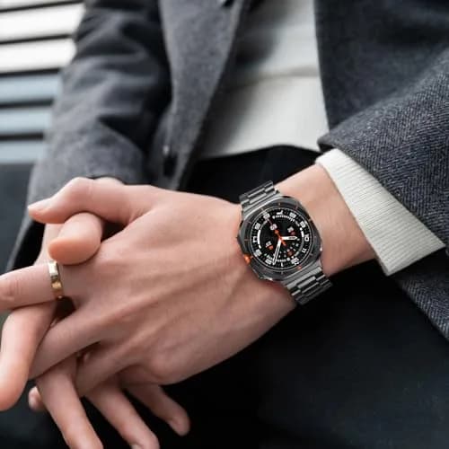 Anlinser No Gap Metal Band Compatible with Samsung Galaxy Watch Ultra 2/1 47mm | Adjustable Stainless Steel Strap thumbnail 6