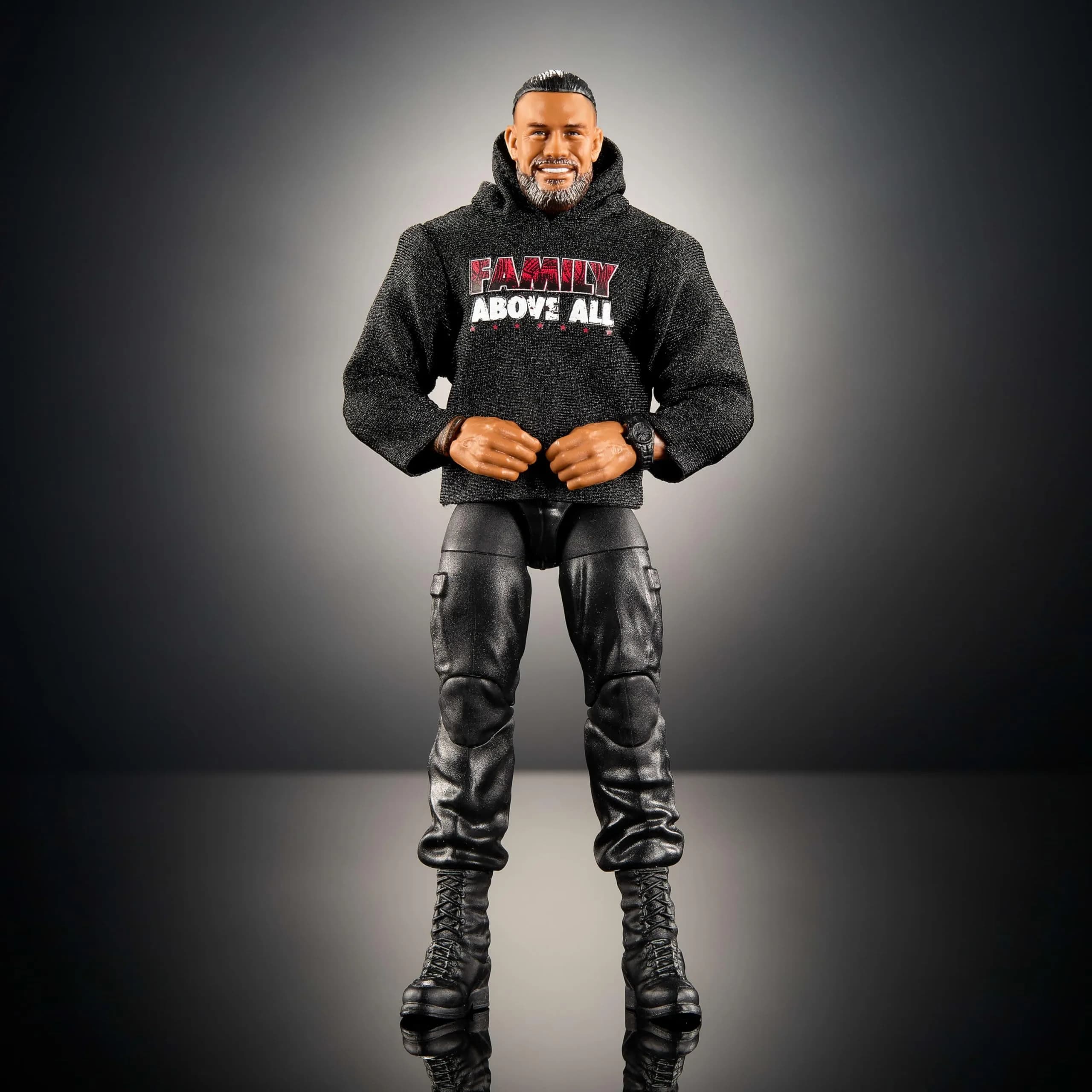Mattel WWE Elite Roman Reigns Action Figure 6-inch Scale | 25 Articulation Points, TrueFX Face, Swappable Hands - view 4