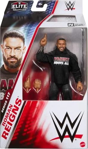 Mattel WWE Elite Roman Reigns Action Figure 6-inch Scale | 25 Articulation Points, TrueFX Face, Swappable Hands thumbnail 2