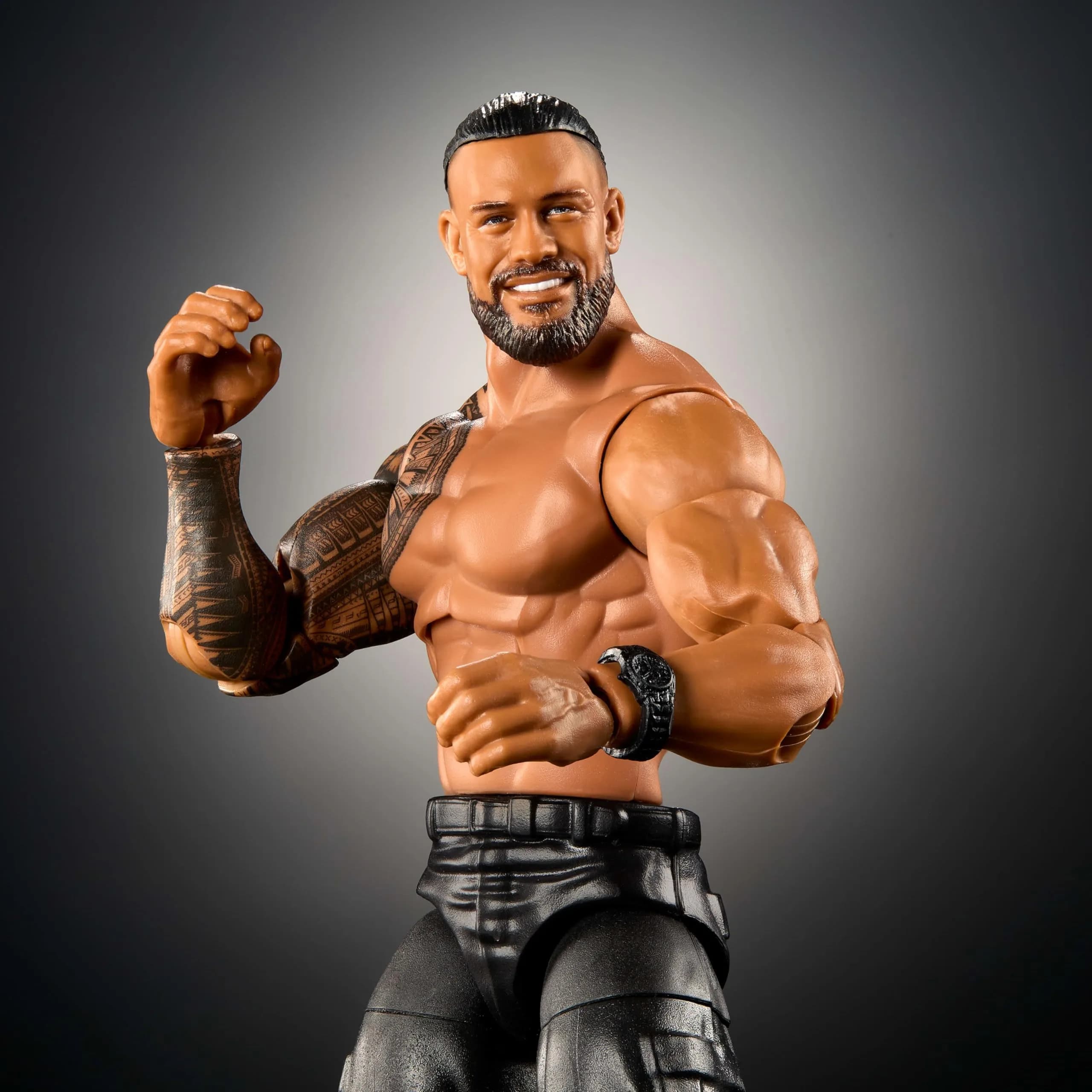 Mattel WWE Elite Roman Reigns Action Figure 6-inch Scale | 25 Articulation Points, TrueFX Face, Swappable Hands - view 3