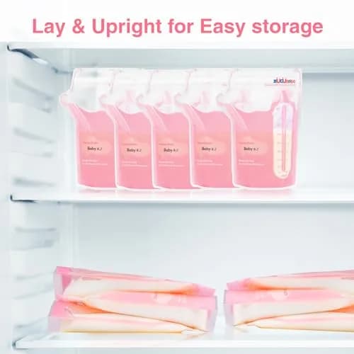 ZÜCÜBéBé Breastmilk Storage Bags 8oz (237ml) — 180 Count | BPA-Free, Leakproof, Self-Standing with Pour Spout thumbnail 5