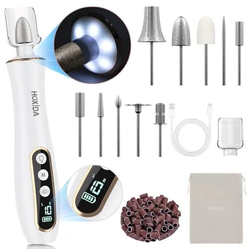 Hoxida Cordless Electric Nail Drill with 360° LED Light | 20,000 RPM, 10-Speed, Rechargeable thumbnail 1