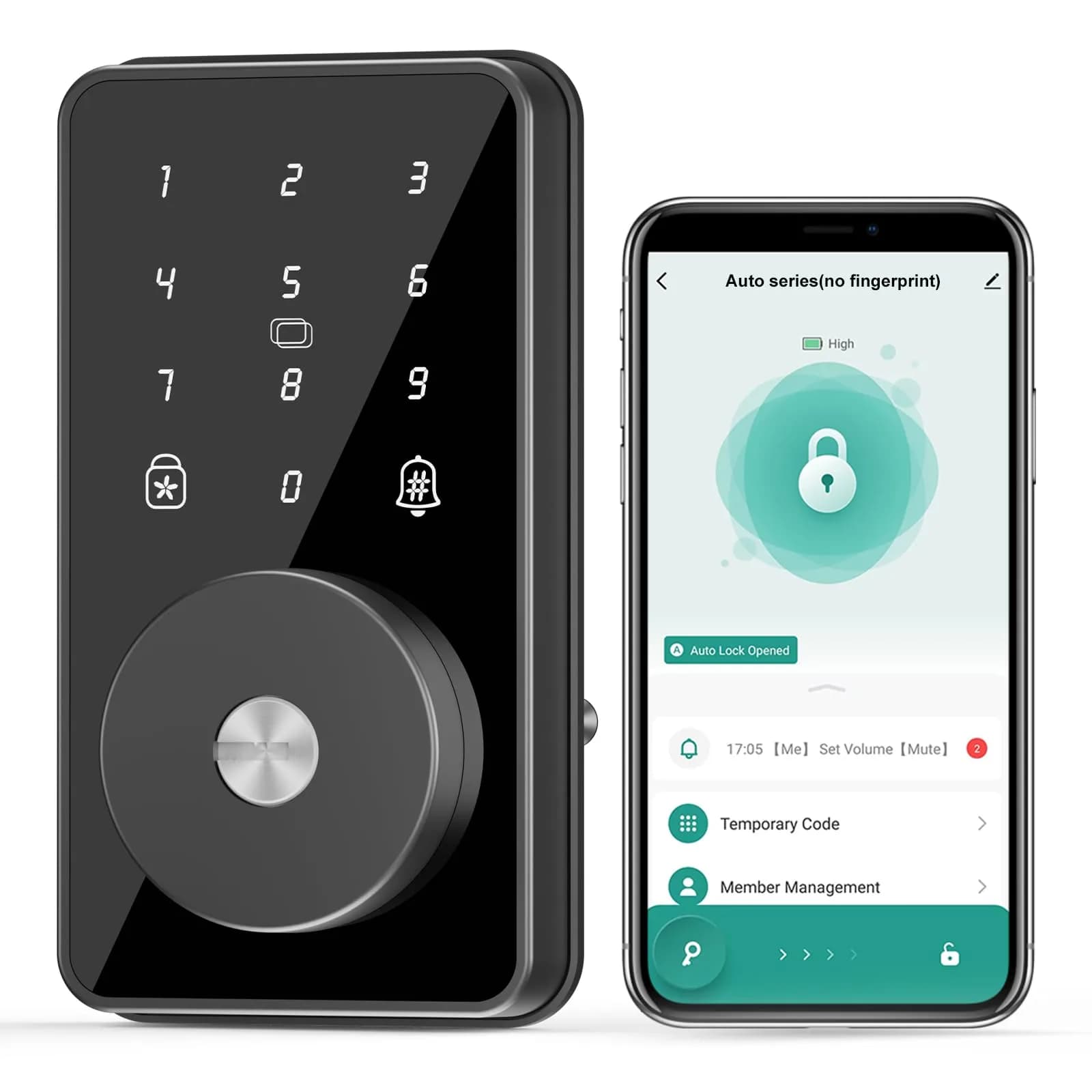 MOUSETRO Smart Lock 4-in-1 Keyless Door Lock | Bluetooth App Control, Deadbolt, Keypad, for Front Door