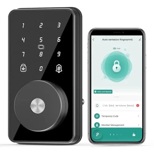 MOUSETRO Smart Lock 4-in-1 Keyless Door Lock | Bluetooth App Control, Deadbolt, Keypad, for Front Door thumbnail 1