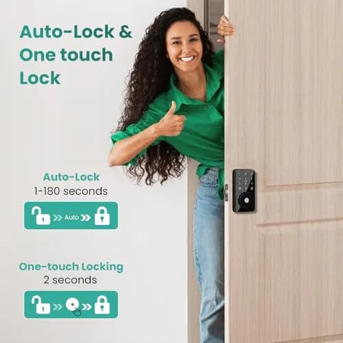 MOUSETRO Smart Lock 4-in-1 Keyless Door Lock | Bluetooth App Control, Deadbolt, Keypad, for Front Door thumbnail 4