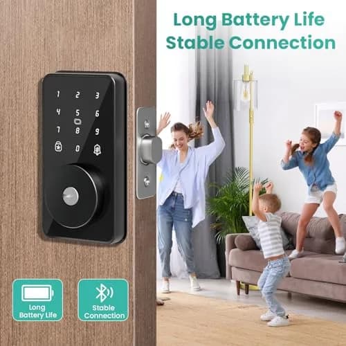 MOUSETRO Smart Lock 4-in-1 Keyless Door Lock | Bluetooth App Control, Deadbolt, Keypad, for Front Door thumbnail 6