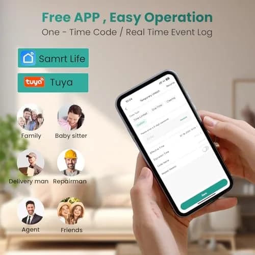 MOUSETRO Smart Lock 4-in-1 Keyless Door Lock | Bluetooth App Control, Deadbolt, Keypad, for Front Door thumbnail 3