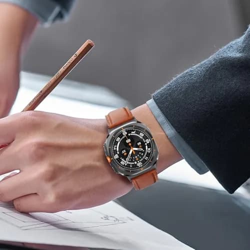 Tasikar Leather Bands Compatible with Samsung Galaxy Watch Ultra 2 47mm (2026)/ Ultra 1 47mm (2025/2024), Genuine Leather Strap for Galaxy Watch Ultra 47mm thumbnail 7