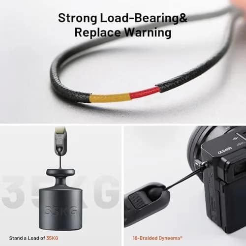 PGYTECH Camera Wrist Strap Air for Photographers | Quick Release Safety, 1000-1400mm, Deep Grey thumbnail 4