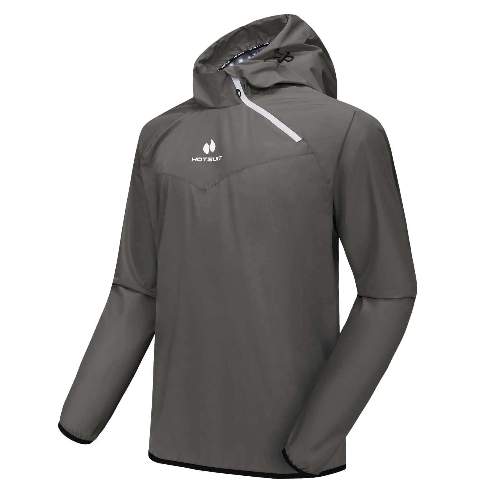 HOTSUIT Men's B. Dark Gray Sauna Workout Jacket - Sweat 5x More, Size Small - main product image