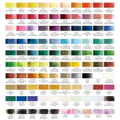 Kuretake GANSAI TAMBI Watercolor Paint Set 100 Colors with Wooden Box | Professional Grade Art Supplies thumbnail 3