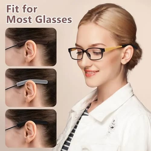 Sightor Soft Glasses Ear Cushion 3Pairs | Anti-Slip Cotton Eyewear Grippers for Long Wear thumbnail 4