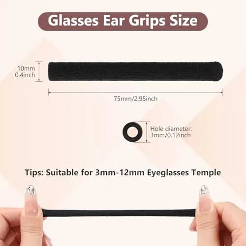 Sightor Soft Glasses Ear Cushion 3Pairs | Anti-Slip Cotton Eyewear Grippers for Long Wear thumbnail 2