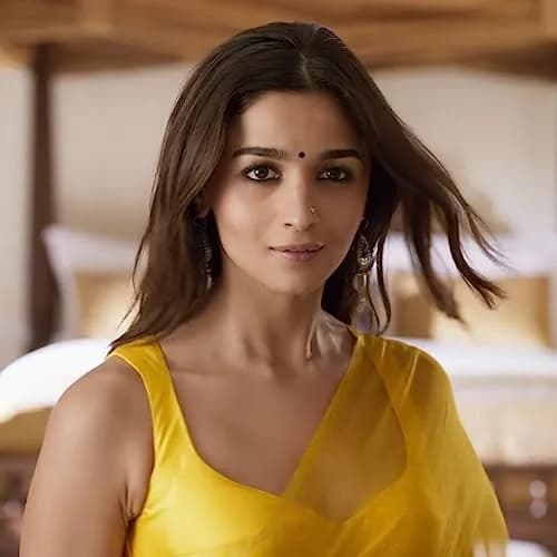 StyleScope Plain Georgette Saree With Unstitched Blouse Piece Yellow 6.2 Mtr (20.34 Ft) thumbnail 3