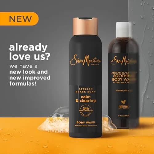 SheaMoisture African Black Soap Body Wash 532ml (18 Fl Oz) | Soothes & Clarifies Dry, Troubled Skin thumbnail 2