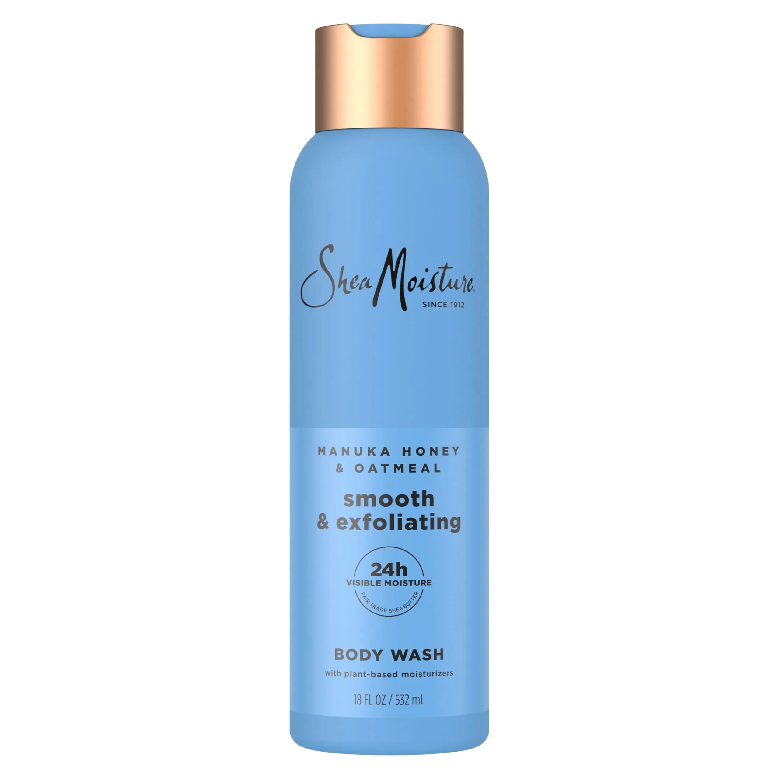 Shea Moisture Manuka Honey Oatmeal Body Wash Smooth & Exfoliating 532ml (18 Fl Oz) | For Melanin-Rich Skin - main product image