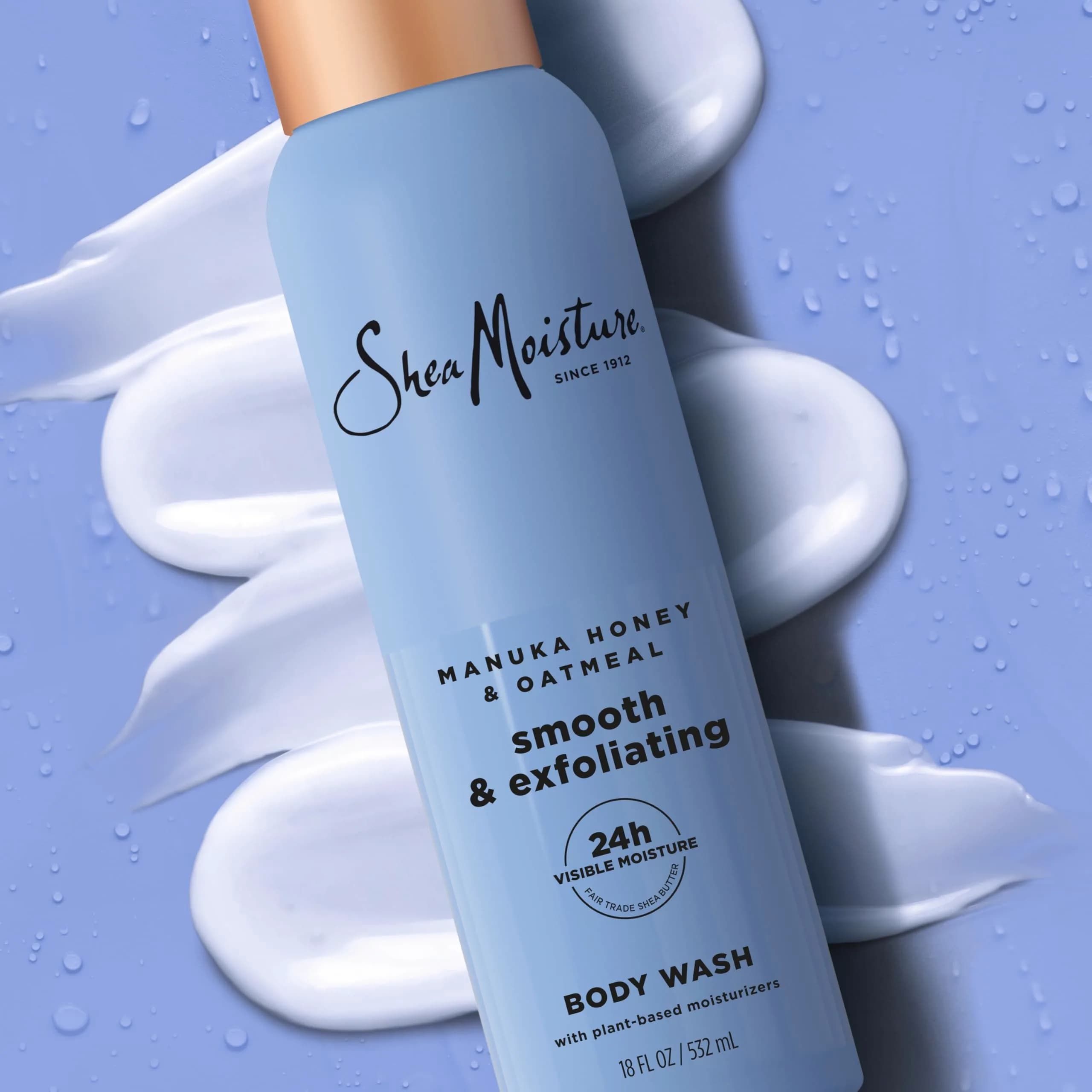 Shea Moisture Manuka Honey Oatmeal Body Wash Smooth & Exfoliating 532ml (18 Fl Oz) | For Melanin-Rich Skin - view 3