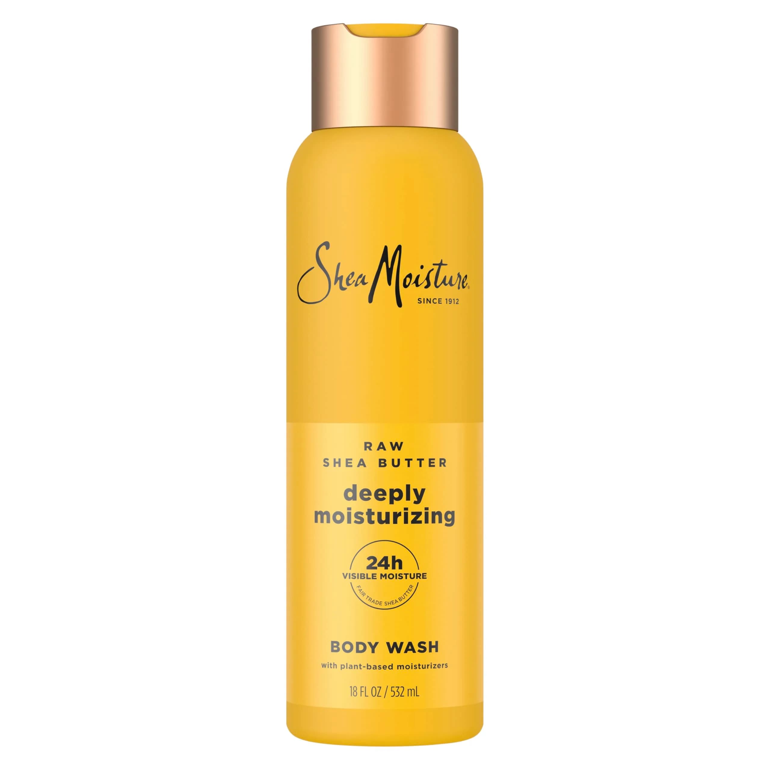 SheaMoisture Raw Shea Butter Body Wash Moisturize and Restore Deeply 18 oz (532 ml) | Hydrating for Melanin-Rich Skin — White