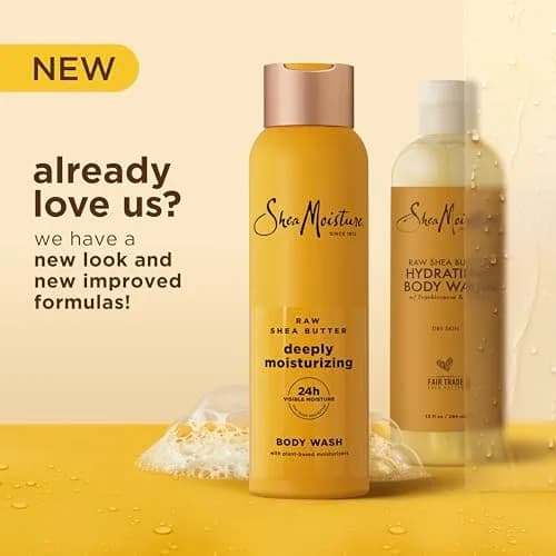 SheaMoisture Raw Shea Butter Body Wash Moisturize and Restore Deeply 18 oz (532 ml) | Hydrating for Melanin-Rich Skin thumbnail 2