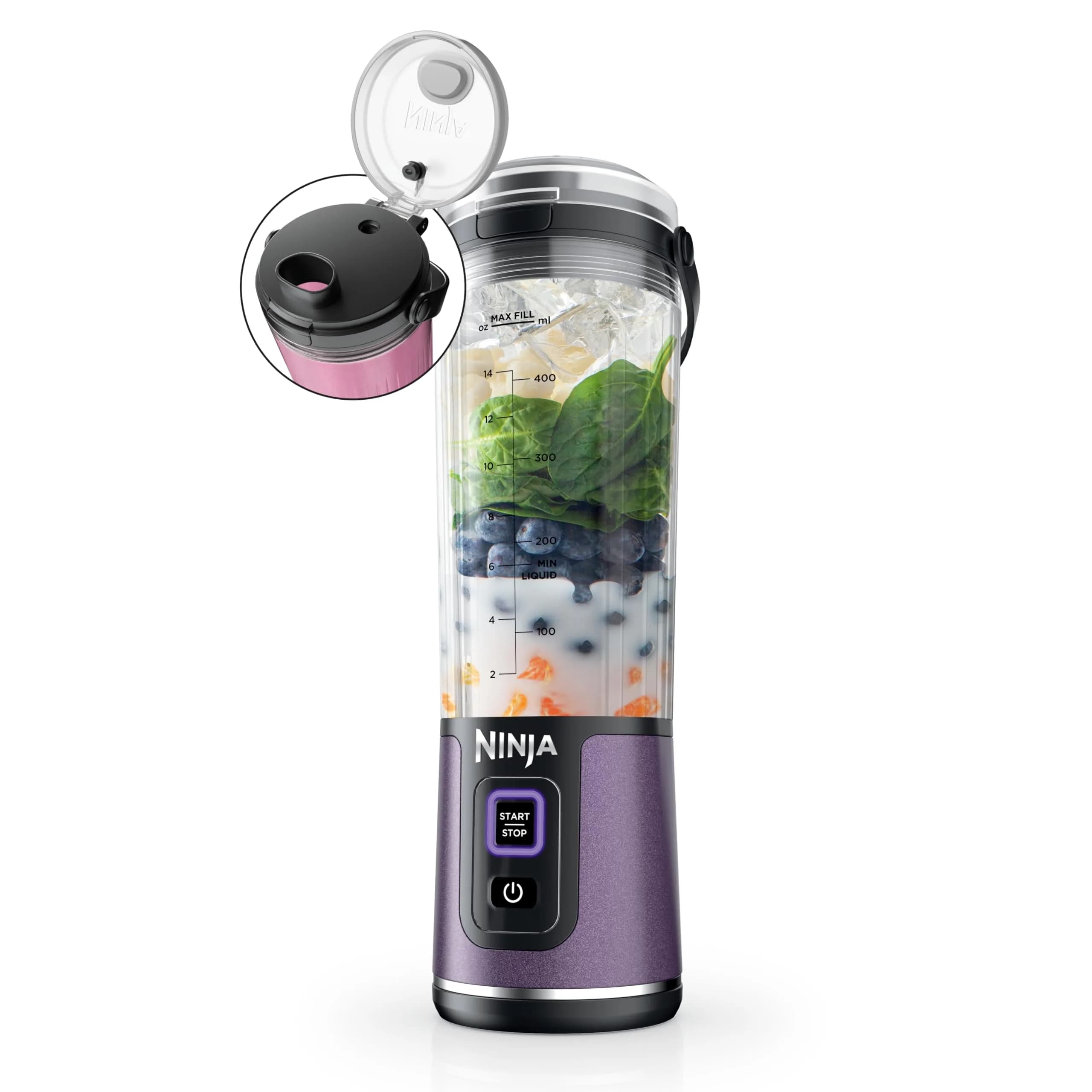 Ninja Blast Portable Blender, Cordless 18oz, Purple BC151PL | Blends Ice & Frozen Fruit Anywhere - main product image