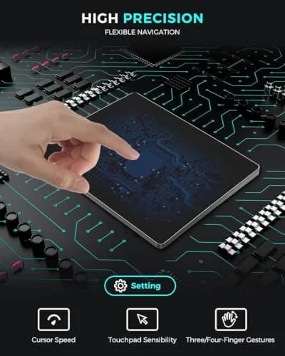 JOMAA Wired Touchpad 90x130mm | Multi-Gesture Control for Windows/Linux (70-120 chars) thumbnail 6