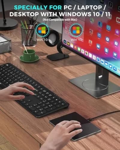 JOMAA Wired Touchpad 90x130mm | Multi-Gesture Control for Windows/Linux (70-120 chars) thumbnail 7