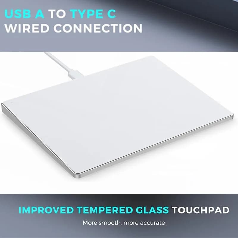 JOMAA Wired Touchpad with Multi-Gesture Control, Glass Panel & Aluminum Alloy Casing | 90x130mm thumbnail 10