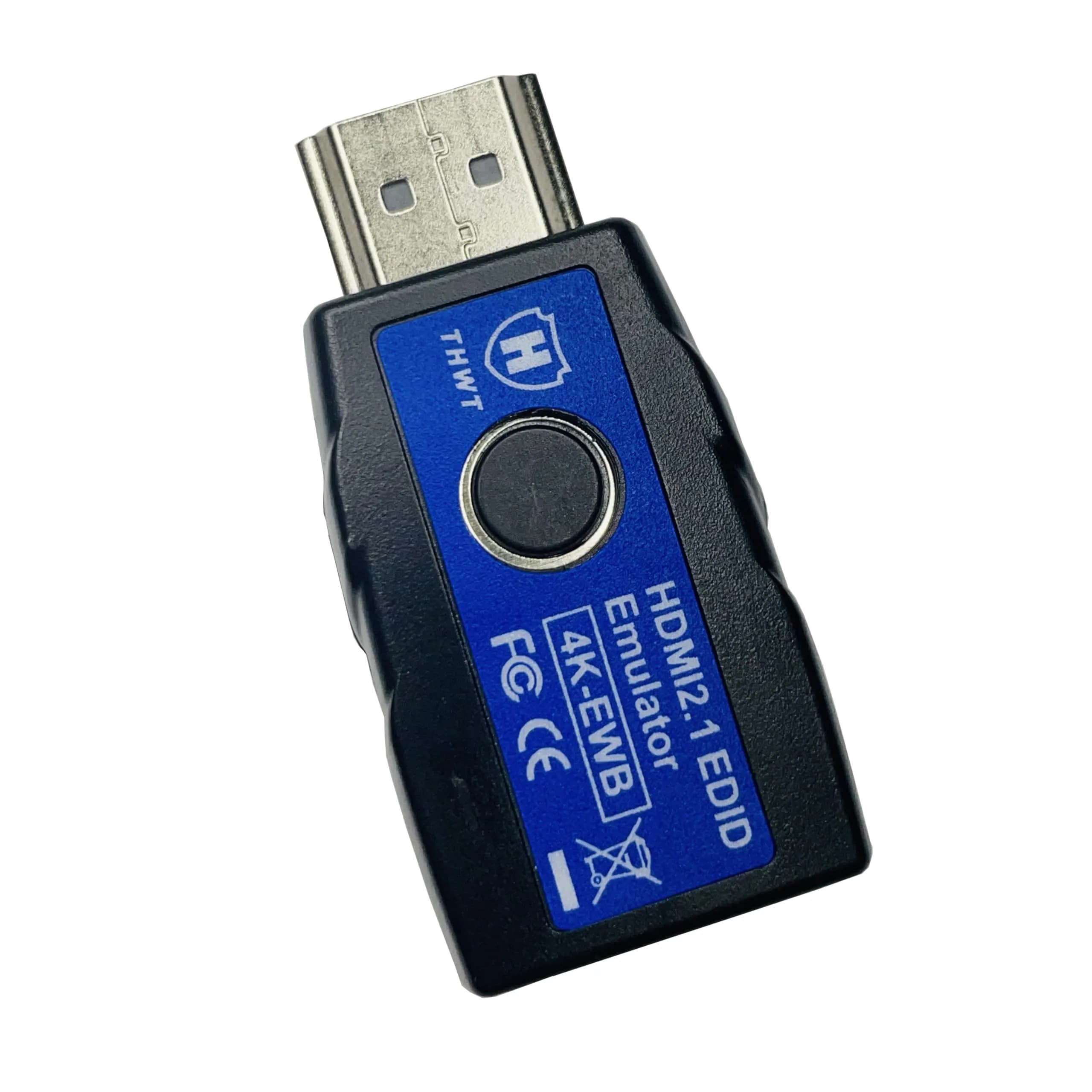 THWT HDMI 2.1 4K EDID Emulator (Model: 4K-EWB) | Supports SCDC, EDID Copying, HDCP Pass-Through, 4K@120Hz — Black