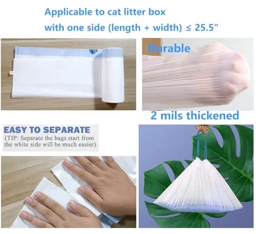 YYaaloa Waste Bag 20 Count | Super Thick 2 Mil Drawstring Cat Litter Liners for Large & Multi-Cat Homes thumbnail 8