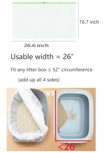 YYaaloa Waste Bag 40 Count | Super Thick 2 Mil Drawstring Cat Litter Liners for Jumbo & Multi-Cat Homes thumbnail 2