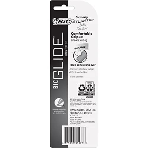 BIC Ballpoint Pens, Medium Point 1.0mm | Retractable | Ultra Comfort | Assorted Barrel Colors (3-Pack) thumbnail 6