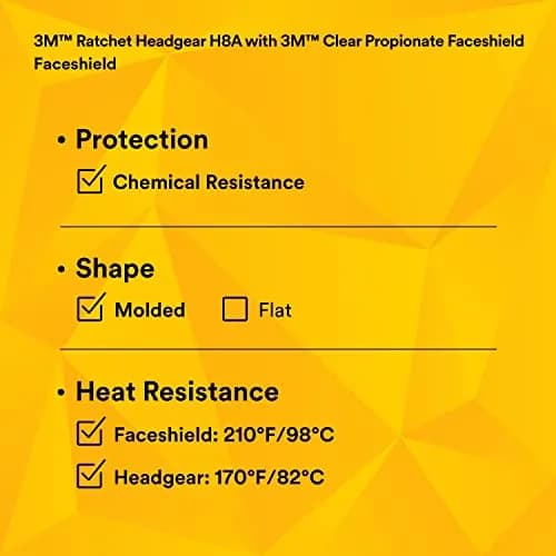 3M Ratchet Headgear H8A with Clear Propionate Faceshield W96 (Pack of 2) | ANSI Z87 Compliant for Industrial Use thumbnail 8