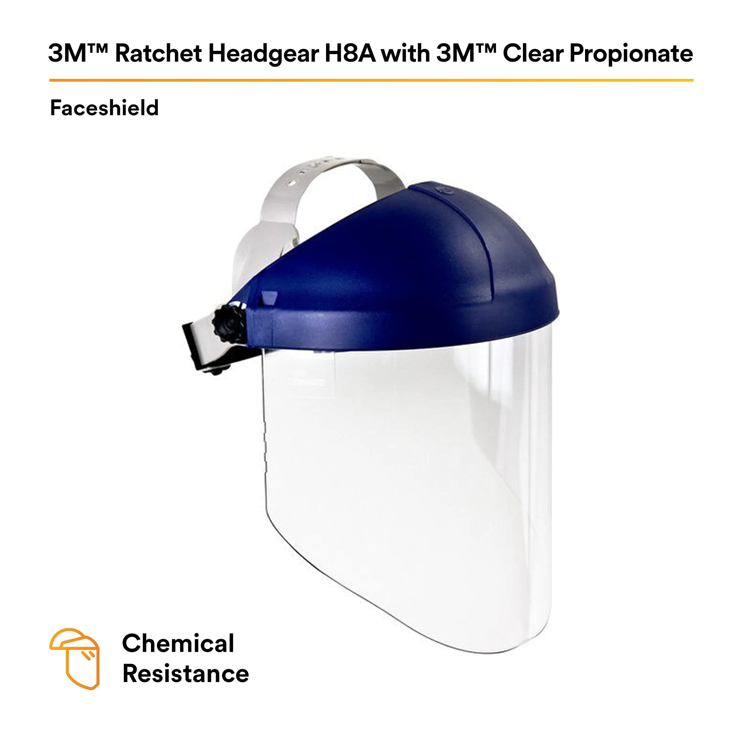 3M Ratchet Headgear H8A with Clear Propionate Faceshield W96 (Pack of 2) | ANSI Z87 Compliant for Industrial Use - view 2