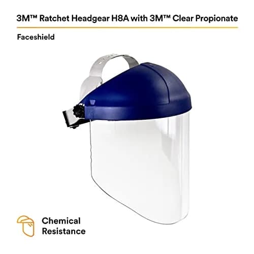 3M Ratchet Headgear H8A with Clear Propionate Faceshield W96 (Pack of 2) | ANSI Z87 Compliant for Industrial Use thumbnail 2