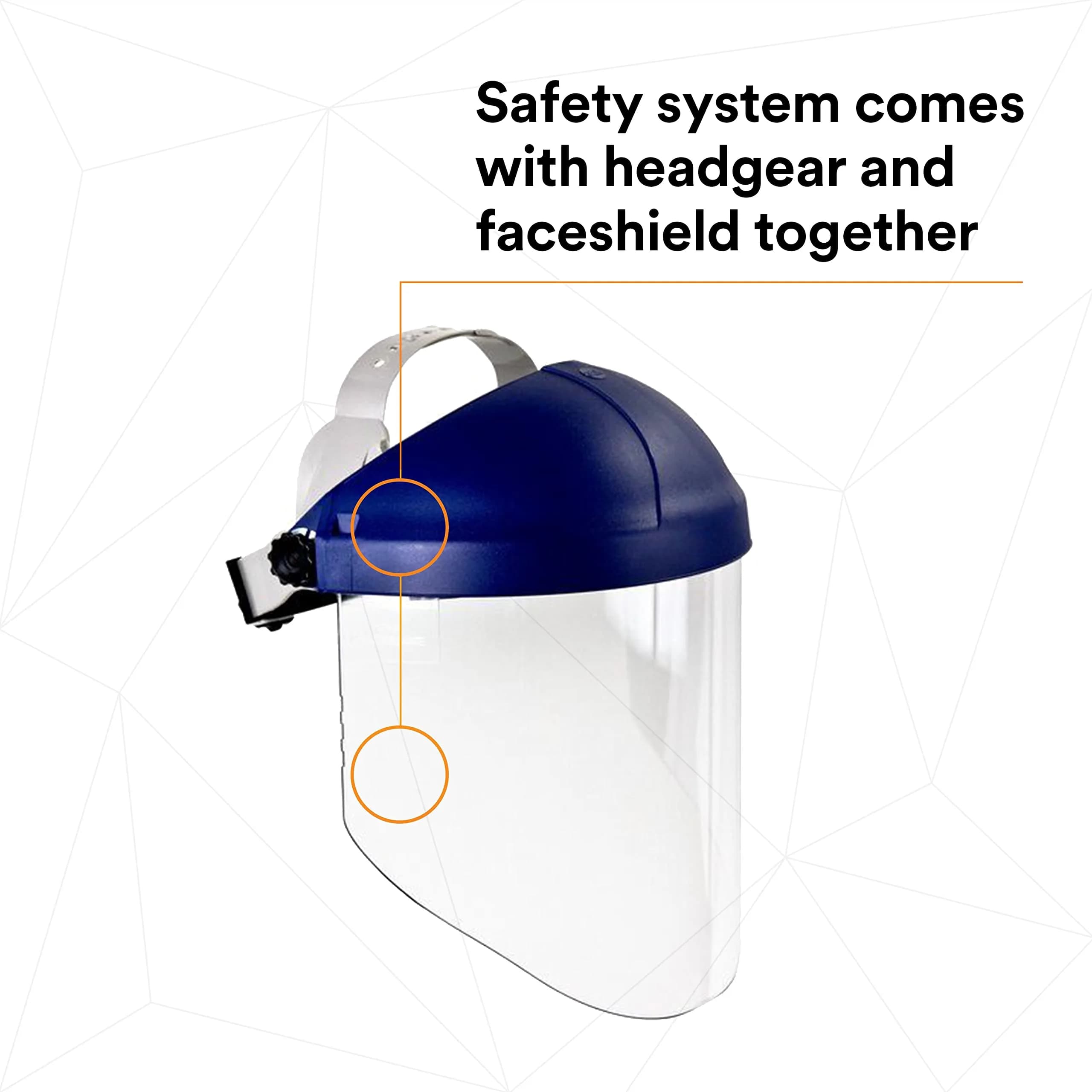 3M Ratchet Headgear H8A with Clear Propionate Faceshield W96 (Pack of 2) | ANSI Z87 Compliant for Industrial Use - view 4