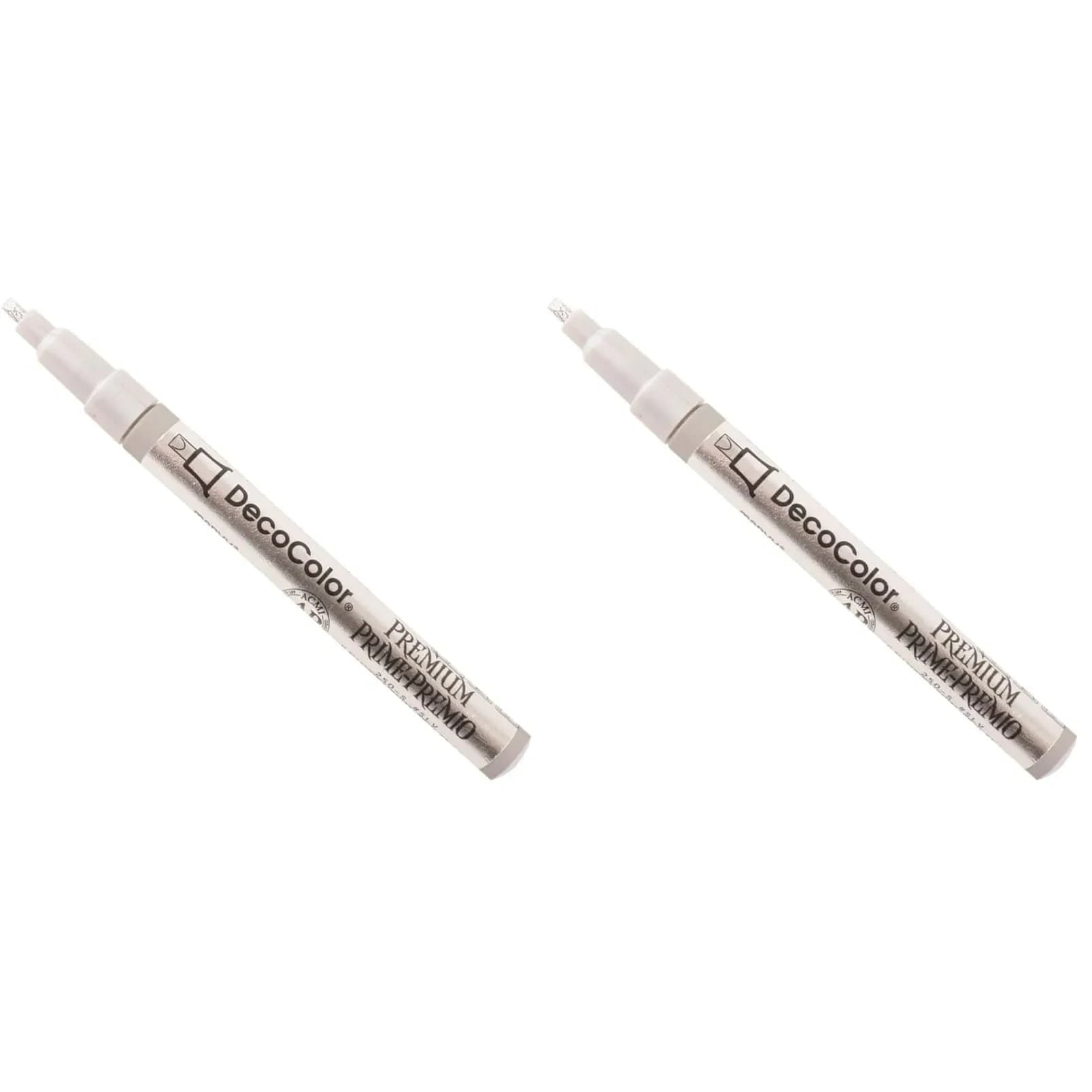 Marvy Uchida DecoColor Premium Calligraphy Pen Art Supplies, Silver 2mm (0.079 in) | Non-Toxic Oil-Based Ink — כסף