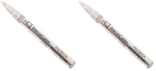 Marvy Uchida DecoColor Premium Calligraphy Pen 2mm Silver | Metallic Finish thumbnail 1