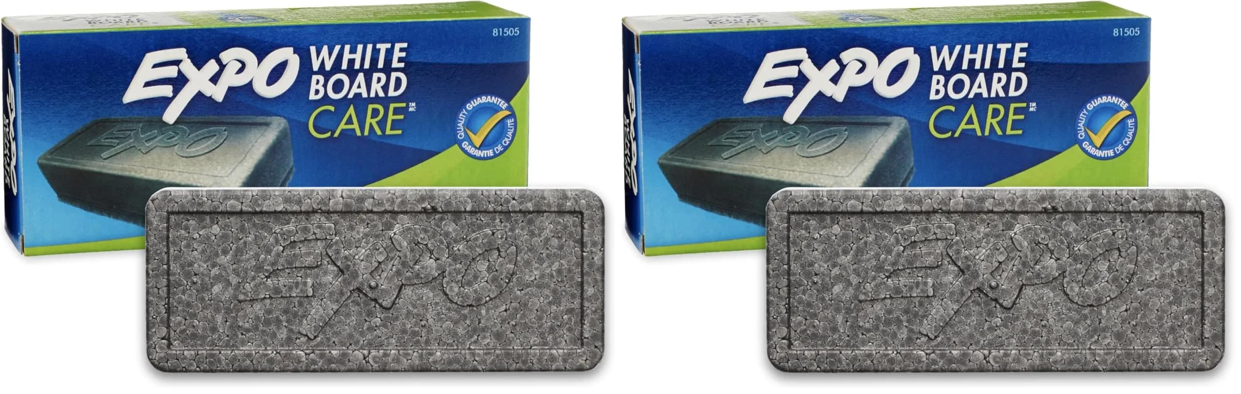 EXPO Dry Erase Soft Pile Block Eraser, Pack of 2 | Essential Office & School Supplies - main product image
