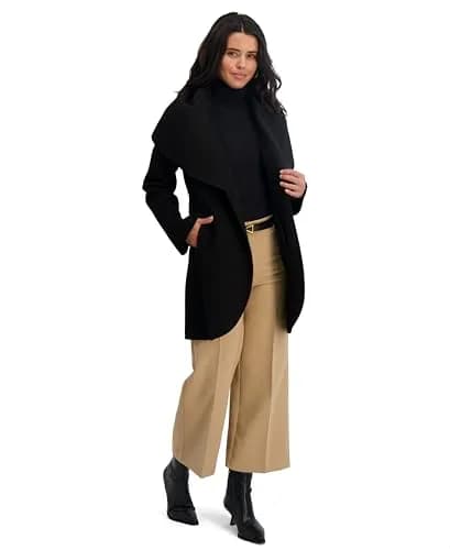 TAHARI Women's Marilyn Wool Blend Peacoat X-Large | Double-Faced Wool, Removable Belt, Fall & Winter thumbnail 2