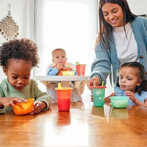 The First Years Take & Toss Straw Cups - 296ml (10 Fl Oz) - 20 Count | Spill-Proof Toddler Cups for Daycare & Travel thumbnail 5