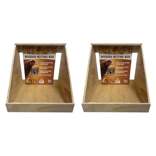 Farm Innovators Handcrafted Wood Chicken Nesting Box 2-Pack | Secure & Fully Assembled thumbnail 1
