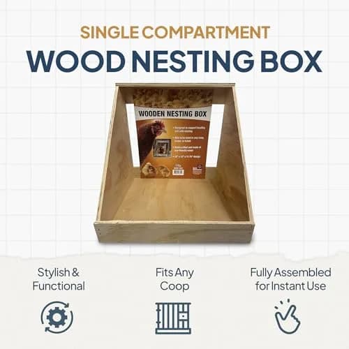 Farm Innovators Handcrafted Wood Chicken Nesting Box 2-Pack | Secure & Fully Assembled thumbnail 2