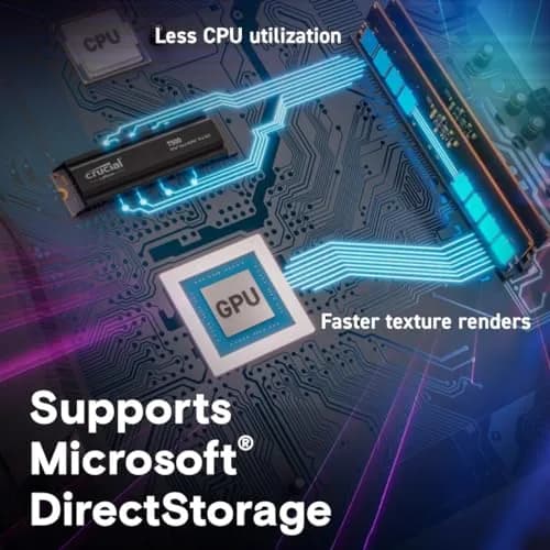 Crucial T500 4TB PCIe Gen4 NVMe M.2 SSD | Up to 7,000MB/s Read, 6,900MB/s Write, 1.05M/1.05M IOPS thumbnail 5