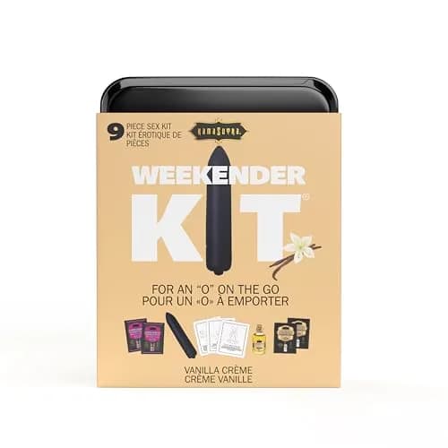 KAMA SUTRA Weekender Kits - Deluxe Vibrator, Oil of Love, Divine Nectar, Love Liquid, Erotic Position Playcards | Vibe Vanilla Creme thumbnail 1