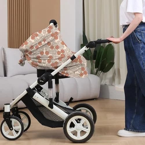 Seejoy Nursing Cover Floral Leaf 49.2"x26.7" | 360° Full Coverage Poncho for Breastfeeding thumbnail 7
