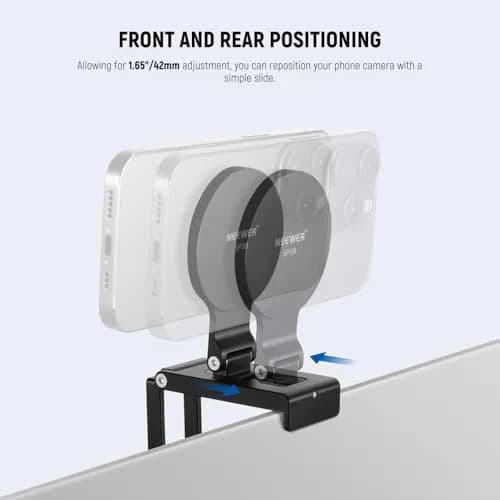 NEEWER SP08 Continuity Camera Mount for Desktop Monitor, Magnetic Tri Fold with Arca Type Base, 157g (5.5oz) Aluminum Alloy thumbnail 5