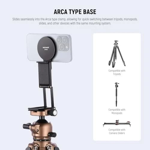 NEEWER SP08 Continuity Camera Mount for Desktop Monitor, Magnetic Tri Fold with Arca Type Base, 157g (5.5oz) Aluminum Alloy thumbnail 6